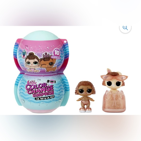 2 NWT 2-N-1 LOL Surprise Me&My Lil Sis+Lil Pet Color Change Dolls w/10 surprise - Picture 2 of 12